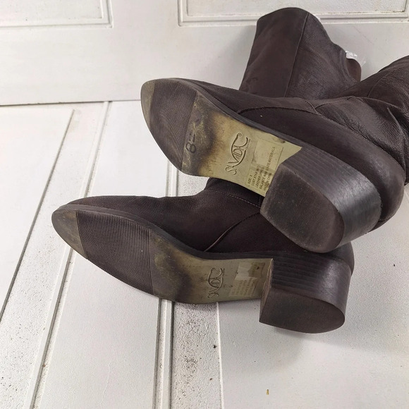 Savida Collection By Betco Brown Genuine Leather Womens Boots Sz 8 - Picture 5 of 12